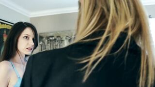 Mature lesbian fucks teen girl - old and inexperienced lesbian sex - 5 image