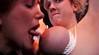 Titty tweezing and butt smacking between sluts - 8 image