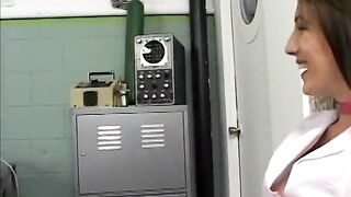 Blonde dominatrix tricks a brunette naive chick to spread - 2 image