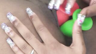 Amateur lesbian scene with toys and big natural tits - 15 image