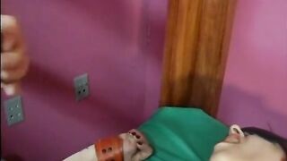 Red hot wax poured over blindfolded chick by dominatrix - 12 image