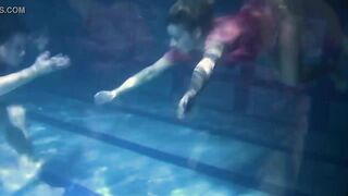 Russian lesbian girls swimming in the pool - 8 image
