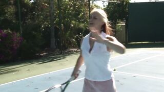 Busty Lesbians Sarah Vandella and April Brookes - hot porn - 2 image