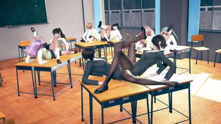 6 SchoolGirls & 2 Teachers Tribbing Orgy - 12 image
