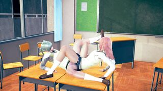 6 SchoolGirls & 2 Teachers Tribbing Orgy - 13 image