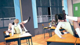 6 SchoolGirls & 2 Teachers Tribbing Orgy - 5 image