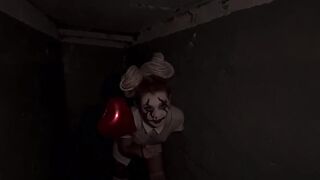 HALLOWEEN PARTY WITH THE CLOWN OF EVIL, ATTACKING ALL THE HORRY-FULL GIRLS - 3 image