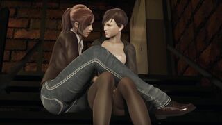 Re Revelations: Claire Redfield Fendom lesbian fingers Moira Burton - 7 image