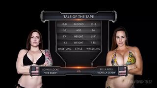 Busty Lesbians Wrestling as Bella Rossi Fights Sophia Locke - 1 image