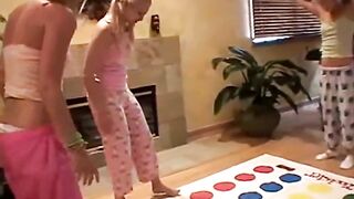 Teen pyjama party lesbos get naked together