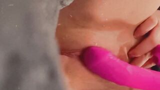 playing with my pink tight wet little pussy - 2 image