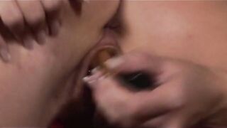 Excellent lesbian lovers are drilling with toys on the stage - 11 image