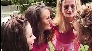 Cute football loving lesbians with nice tits eat pussy - 2 image