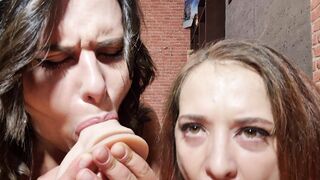 NEW lesbian kissing with droll sticky saliva - 11 image