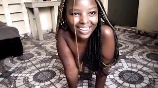 Ebony Solo: naked on the floor (sensual)/Akiilisa free porn/ - 14 image