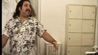 Lusty nympho in tight latex gets seduced by kinky blonde goddess