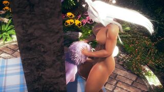 My Hero Academia Hentai - Mina Ashido Blowjob and Fucked through a wall by Usagiyama Futanari  - Manga Anime Asian Japanese Lesbian Futa Game Porn - 5 image