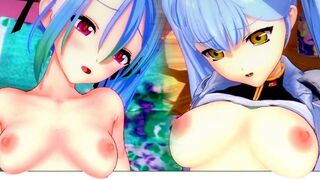 Super Robot Wars 30 Az licks Ruri's pussy 3D HENTAI - 1 image