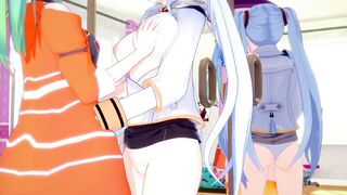 Super Robot Wars 30 Az licks Ruri's pussy 3D HENTAI - 2 image