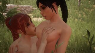 Jungle Life Lesbian Wild Nipple SuckingAnd Tits Play Day 2 - 7 image