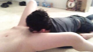 Nerdy Virgin Boy Eats Out His Lesbian Neighbor - 11 image