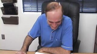 Wife licks husband's interns tight pussy - 4 image