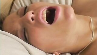 Horny girl and her inexperienced lesbian friend can't get enough cuddling and dildo fucking in bed - 6 image