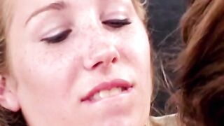 Hot Asian licks blonde babe's cunt while she fucks her with a dildo - 5 image