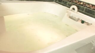 nasty threesome in jacuzzi with blond tranny. - 8 image