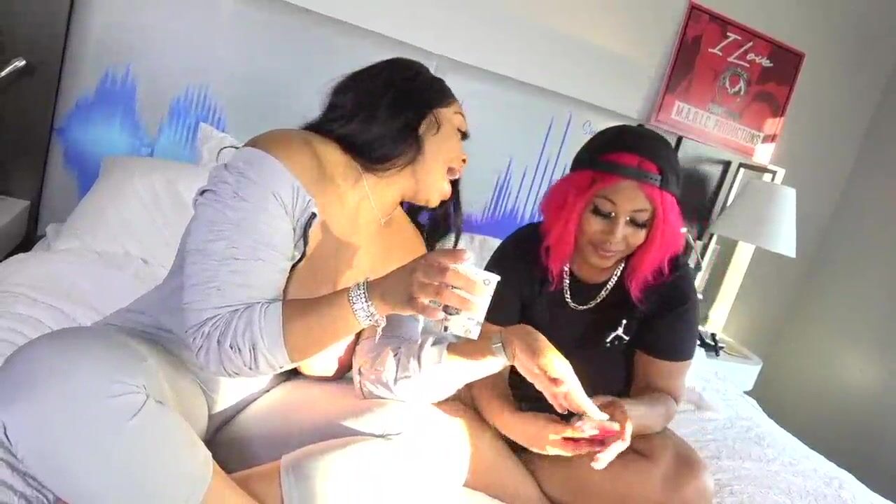 Horny real threesome with hot lesbians.