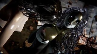 Lesbian Elden Ring - Ranni squirts for Melina - Dark Souls Inspired - 1 image