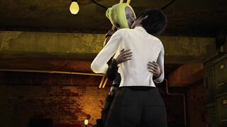 Mikasa throws herself kissing Annie wildly touch tits/cunnilingus/ cumming - 3 image