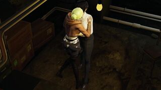 Mikasa throws herself kissing Annie wildly touch tits/cunnilingus/ cumming - 4 image
