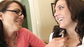 Busty Zoey Holloway and Sadie Holmes have lesbian sex