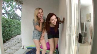 Math tutoring goes wrong, they lick fingers and scream until they orgasm