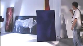 Sexy blondes and brunettes lick pussies in gentlemen's club - 3 image