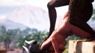 Lesbian Dragon Girl tail fucks Dragon Girl - 15 image