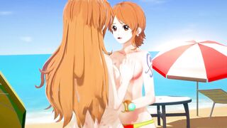 One Piece Lesbian Selfcest - Nami x Nami