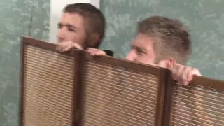 Jessica James and McKenzie Lee fucked by two big hard cocks