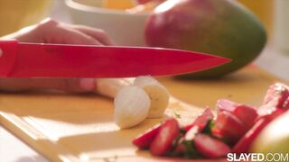 SLAYED Gorgeous roomies Gianna & Sky Bri devour each other - 2 image