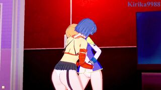 Cagalli Yula Athha and Kusuha Mizuha have an intense lesbian play - Gundam SEED & SRW Alpha Hentai - 2 image