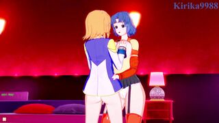 Cagalli Yula Athha and Kusuha Mizuha have an intense lesbian play - Gundam SEED & SRW Alpha Hentai - 3 image