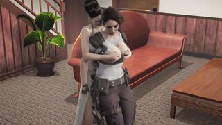 Jill Valentine meets Excella (Romantic lesbian scene) - 3 image