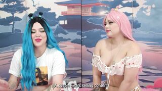 Oral sex competition, lesbians get excited fucking together | Ary Abdul & Peachee Meow - 2 image