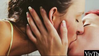 Beautiful brunette pleasures her lesbian lover before sitting on her face - 7 image