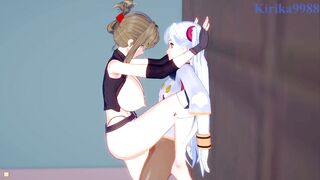 Chitose Kisaragi and Ruri Hoshino have intense futanari sex - SRW V & Nadesico Hentai - 13 image