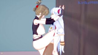 Chitose Kisaragi and Ruri Hoshino have intense futanari sex - SRW V & Nadesico Hentai - 14 image