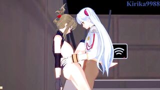Chitose Kisaragi and Ruri Hoshino have intense futanari sex - SRW V & Nadesico Hentai - 15 image