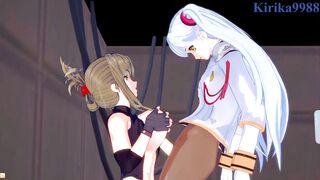 Chitose Kisaragi and Ruri Hoshino have intense futanari sex - SRW V & Nadesico Hentai - 3 image