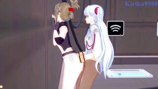 Chitose Kisaragi and Ruri Hoshino have intense futanari sex - SRW V & Nadesico Hentai - 5 image
